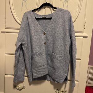 Ella Moss Soft Blue Buttoned Cardigan